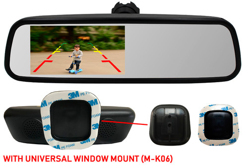 4.5 inch Rear view mirror monitor (Universal Window Mount)