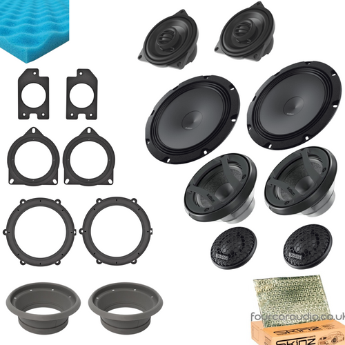 Porsche Front & Rear Door Speakers – Mid-Level 3-Way Upgrade