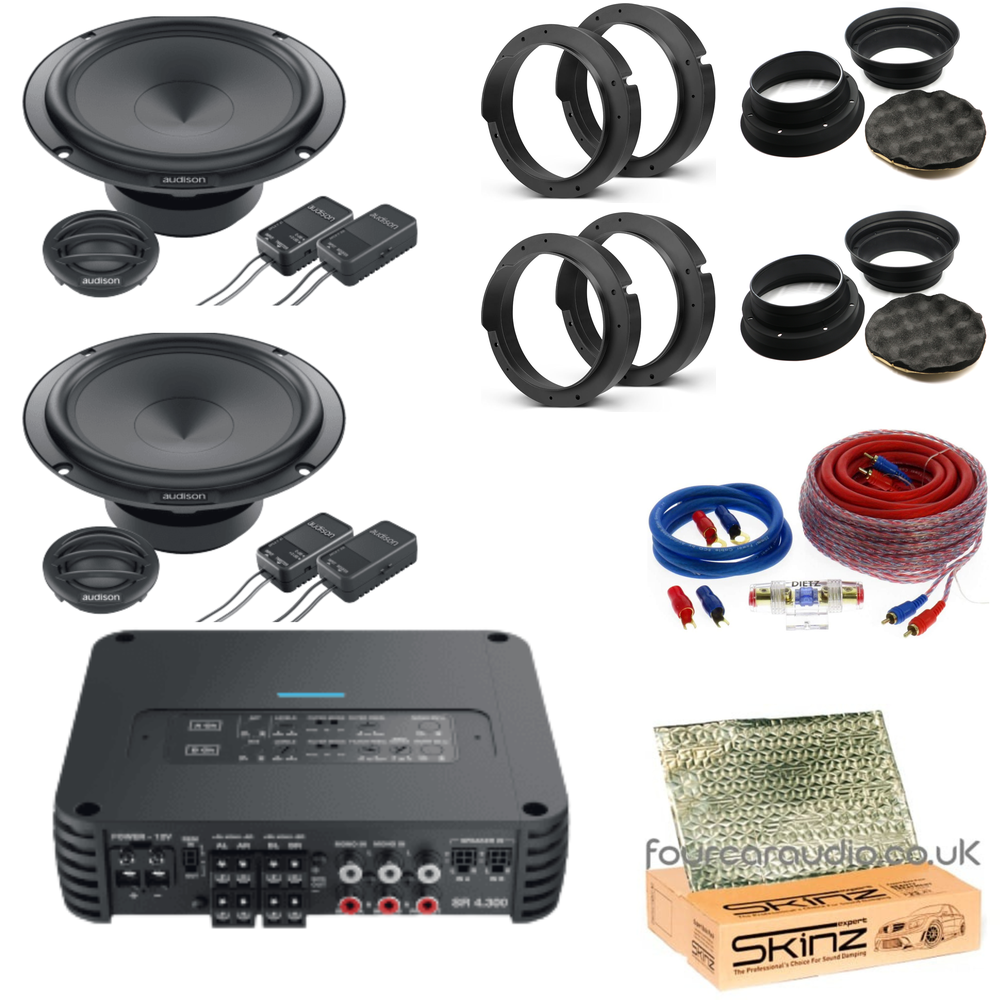 Mid Level – Audison Prima Components (Front & Rear) + Audison SR 4.300 V2 Amp