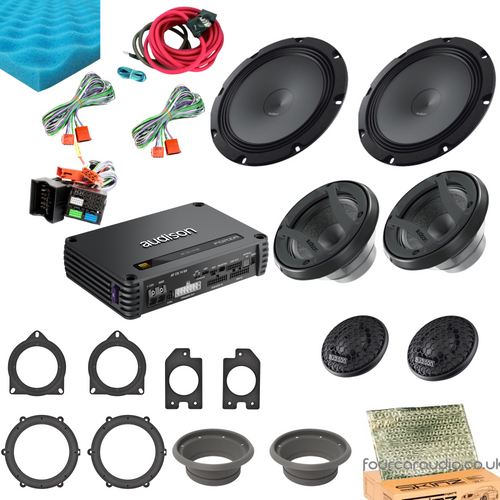 Porsche Front Door Speakers – Mid-Level 3-Way + DSP Amplifier
