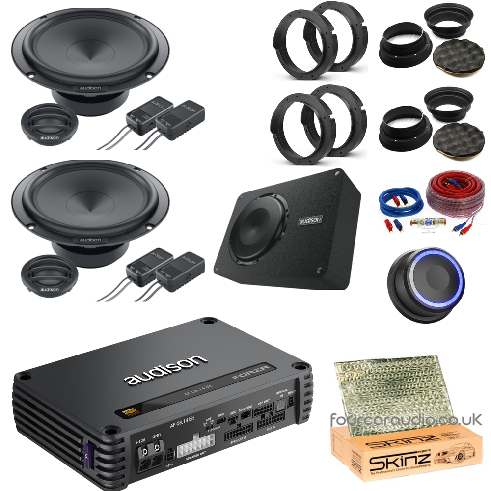 Mid Level DSP – Audison Speakers + Audison C8.14bit DSP Amp + Audison 8 Sub