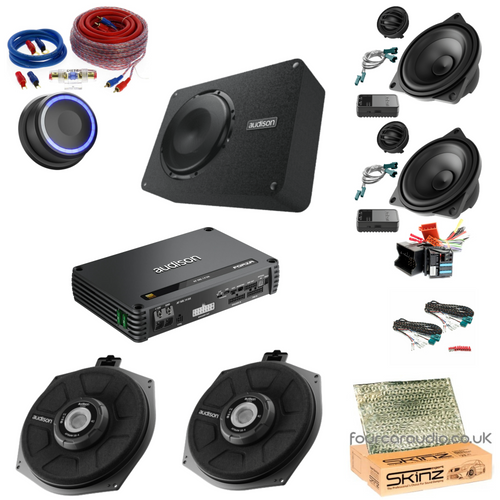 BMW Front Component + Underseat Subs + Boot Sub with DSP Amplifier & Remote