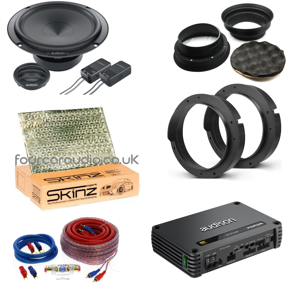 Mid Level Front Speaker Upgrade – Audison Prima APK 165 + Audison Forza AF C4.10