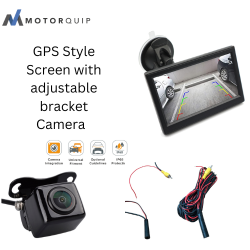GPS style screen with adjustable bracket camera kit
