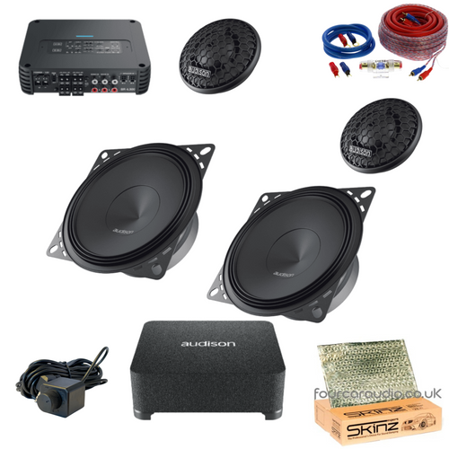 Land Rover Defender – Front Component Speakers + Amplifier + Passive Subwoofer