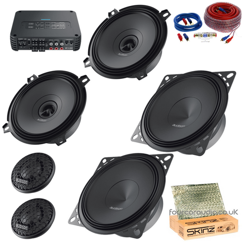Land Rover Defender – Front Component + Rear Coaxial Speakers + Amplifier