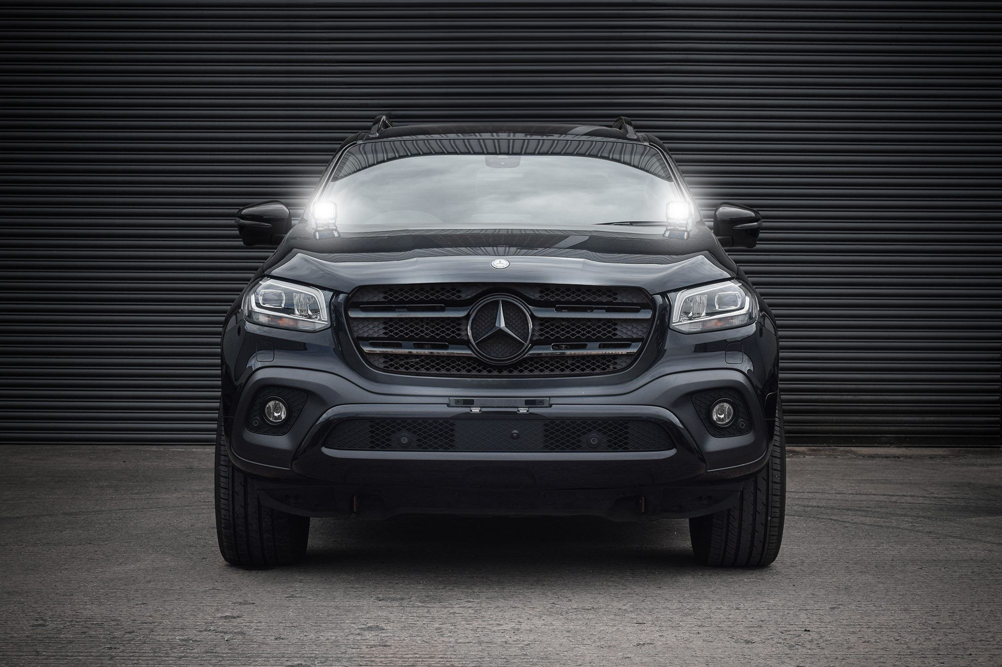 Stealth Mercedes X-Class Twin 4″ Dark Force LED Bonnet Kit – 16,800 Lumens