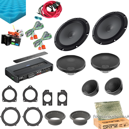Porsche Front Door Speakers – High-Level 3-Way + Non-DSP Amplifier