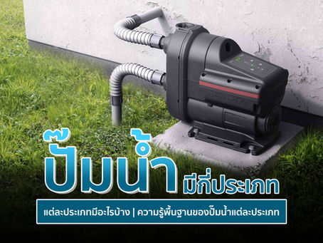 ปั๊มมีกี่ประเภท แต่ละประเภทมีอะไรบ้าง | ความรู้พื้นฐานของปั๊มน้ำแต่ละประเภท