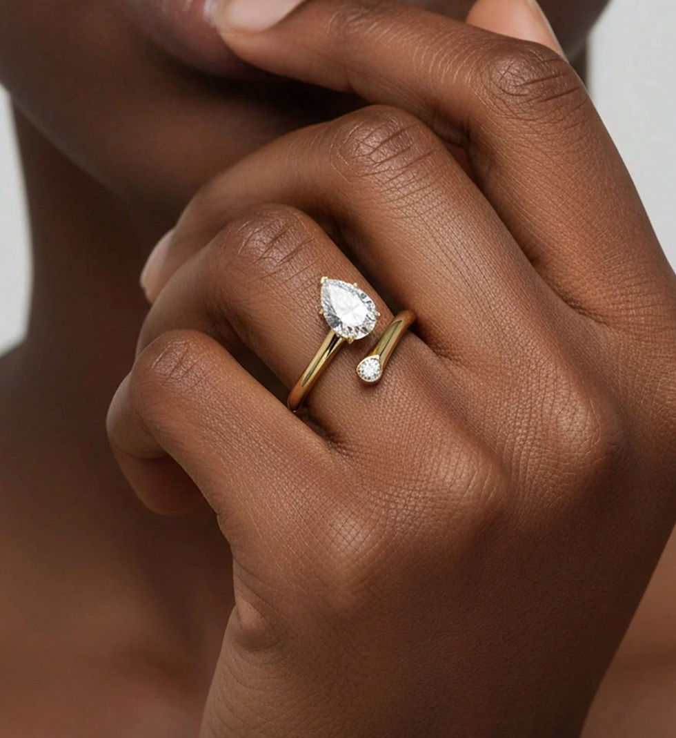 Thumbnail: 2CT Pear Twist Style Engagement Ring ONE SIZE