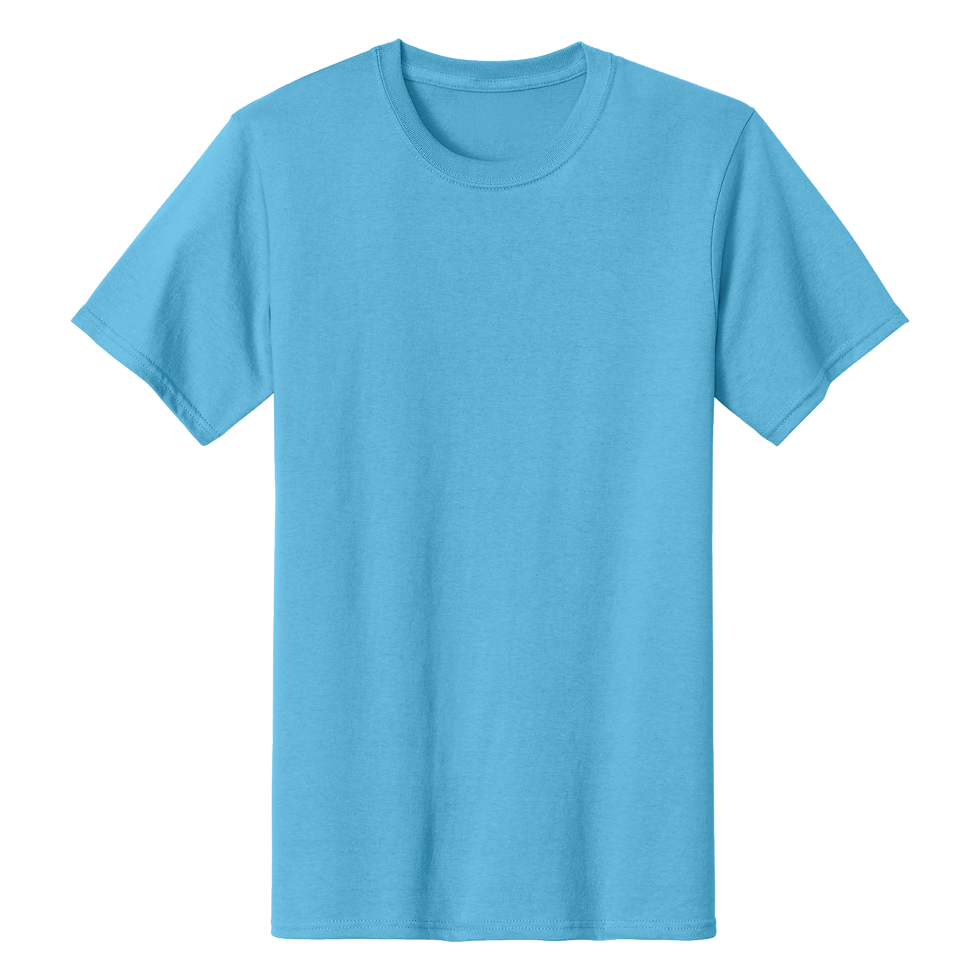Aquatic Blue Port & Company short sleeve crewneck t-shirt by Artcraft Sports Apparel.