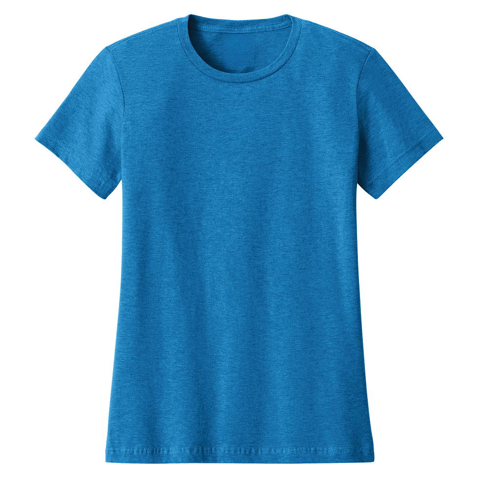 Gildan women's crew neck short sleeve t-shirt in Antique Sapphire, front view.