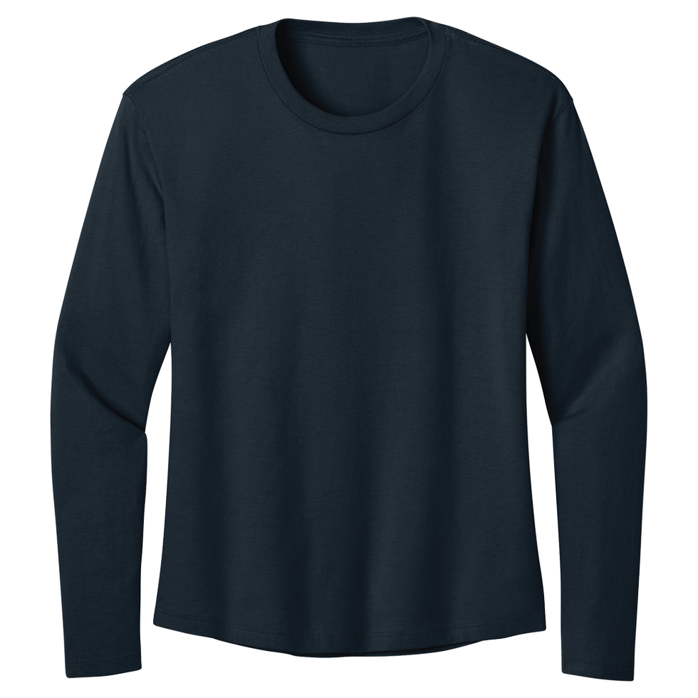 Thumbnail: Midnight navy long sleeve crewneck t-shirt by Artcraft Sports Apparel. 