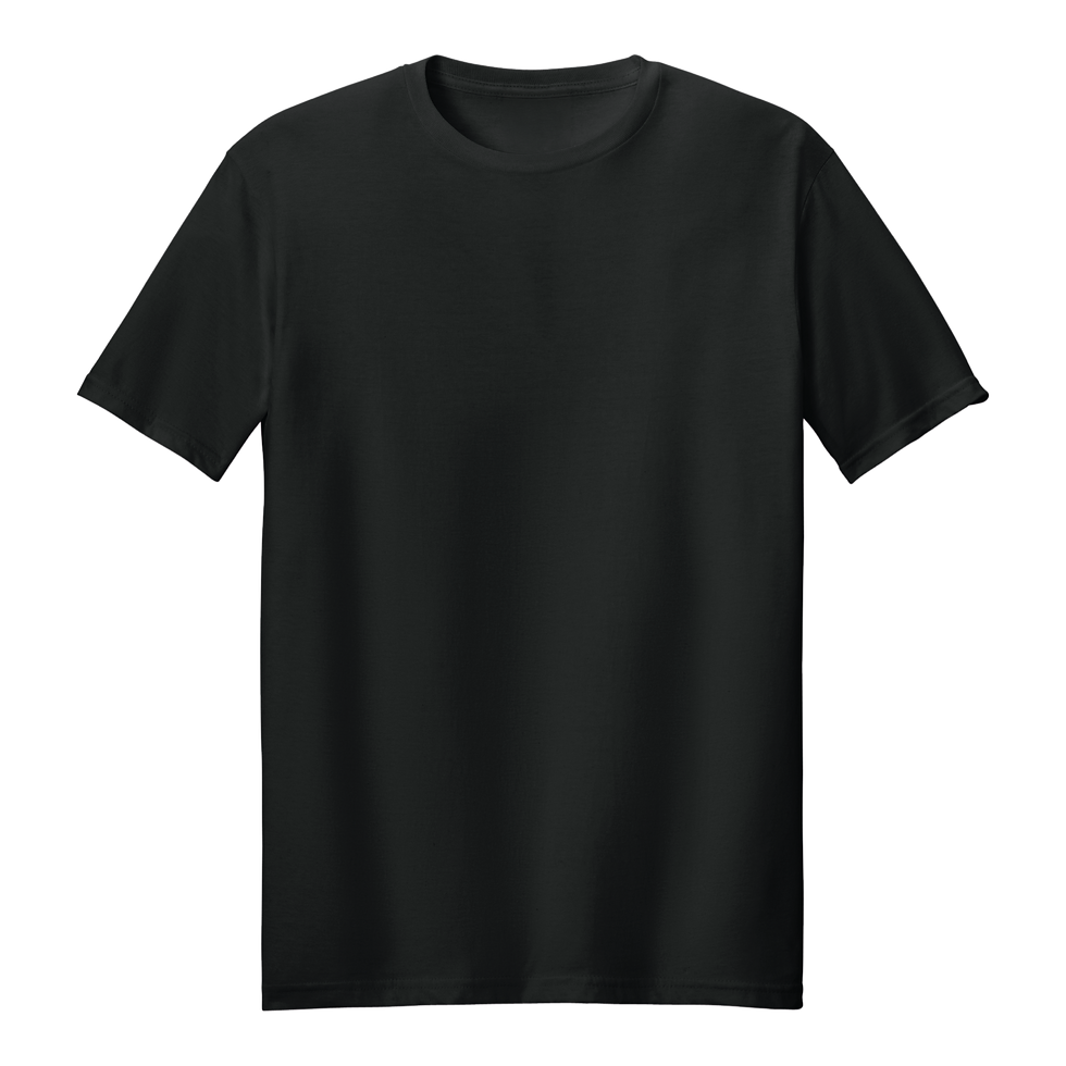 Black Gildan 64000 Softstyle T-Shirt, Front View - Soft Cotton Blank Apparel.