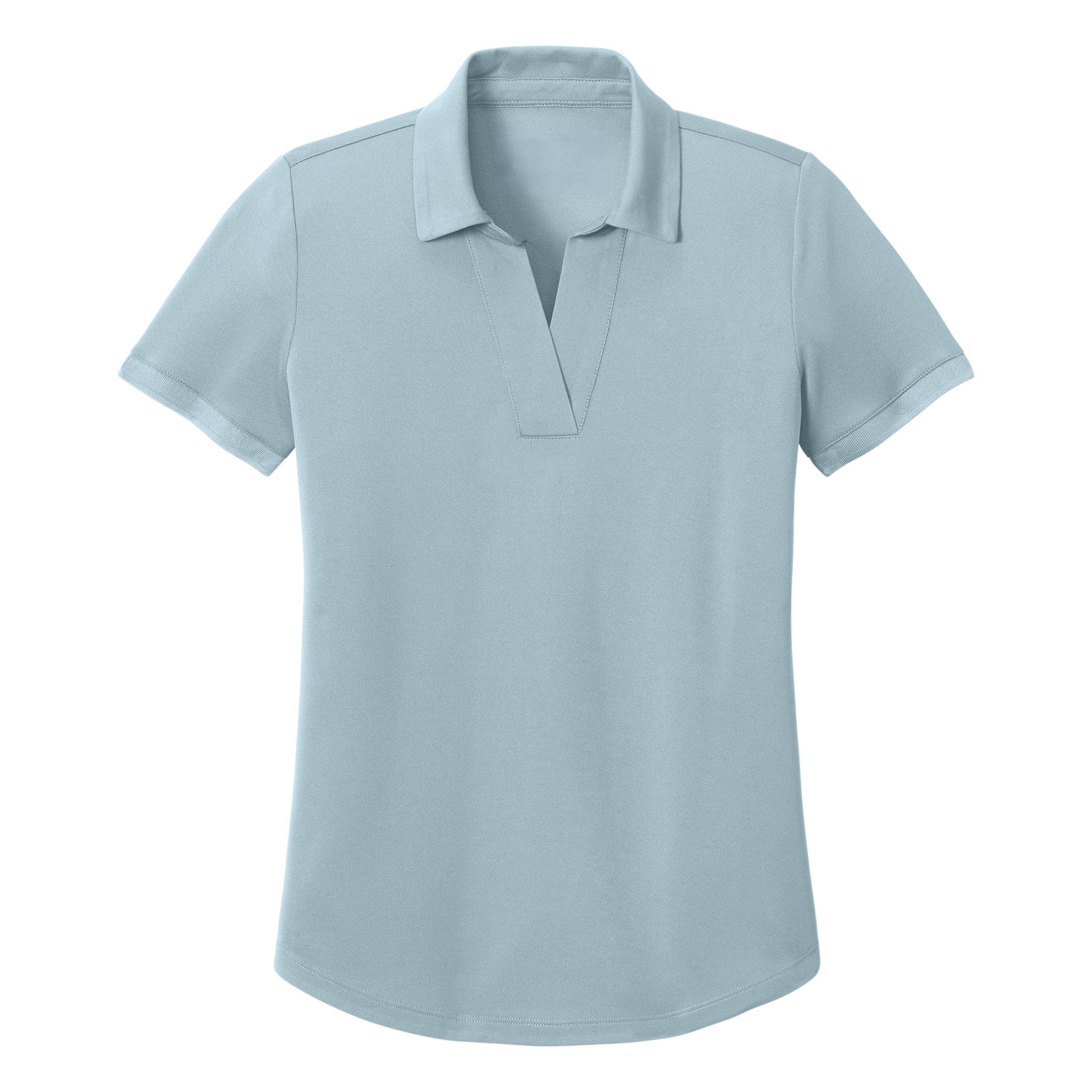 Mercer+Mettle women's short sleeve v-neck polo shirt in celestial blue.