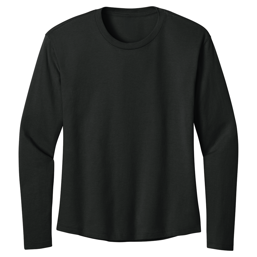 Black long sleeve crewneck t-shirt by Artcraft Sports Apparel.