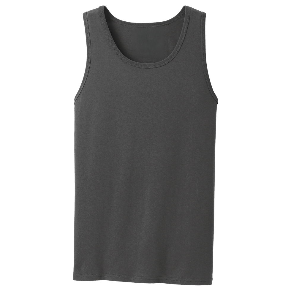 Port & Company Core Cotton Tank Top in charcoal, front view.