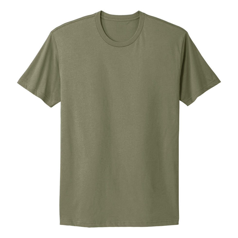 Thumbnail: Light olive Next Level Apparel 3600 crew neck t-shirt front view.