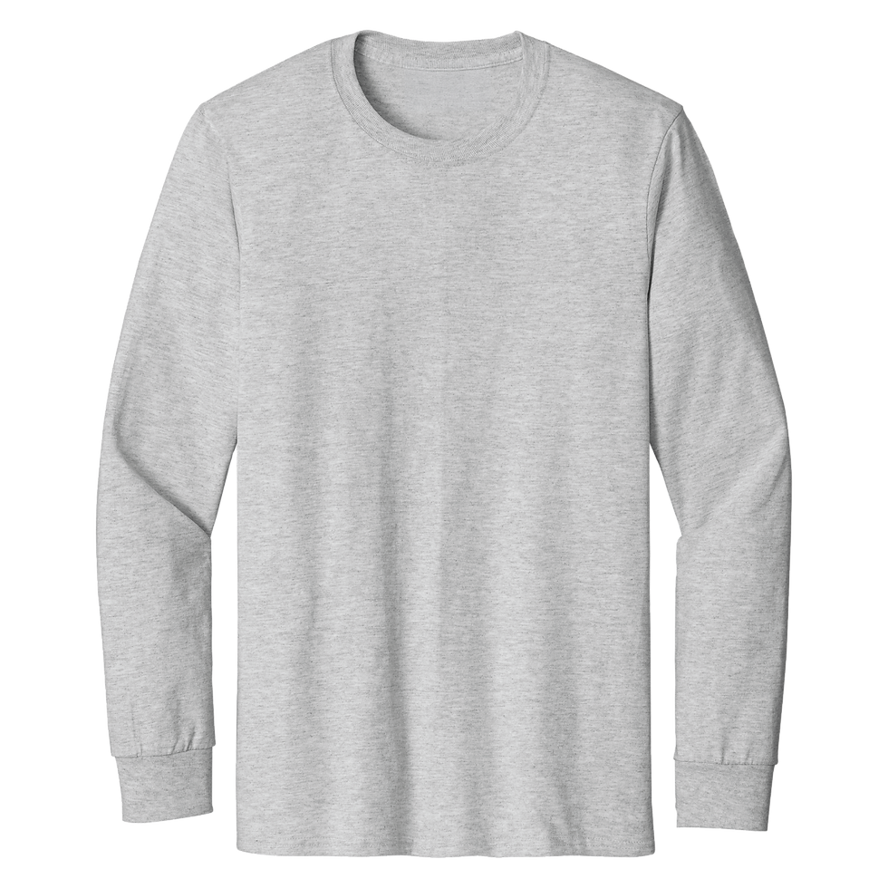 Port & company ash long sleeve crewneck t-shirt.