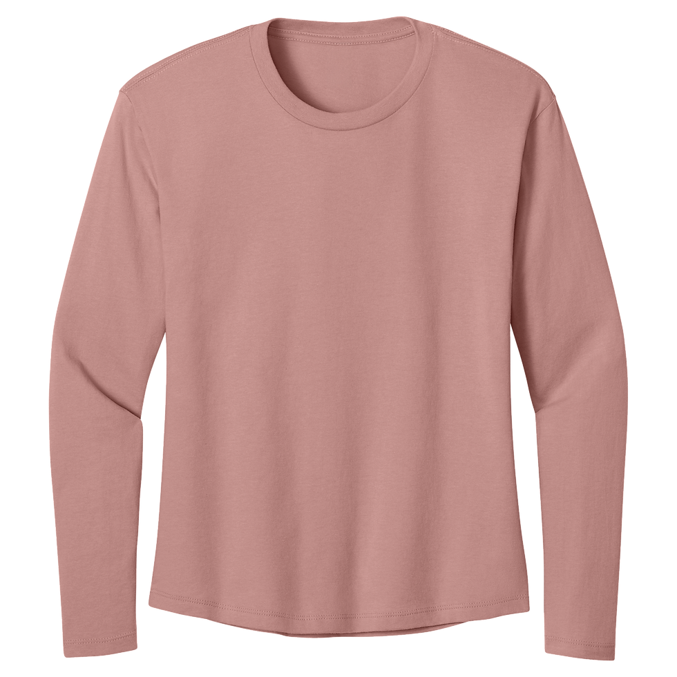 Desert pink long sleeve crewneck t-shirt by Artcraft Sports Apparel.