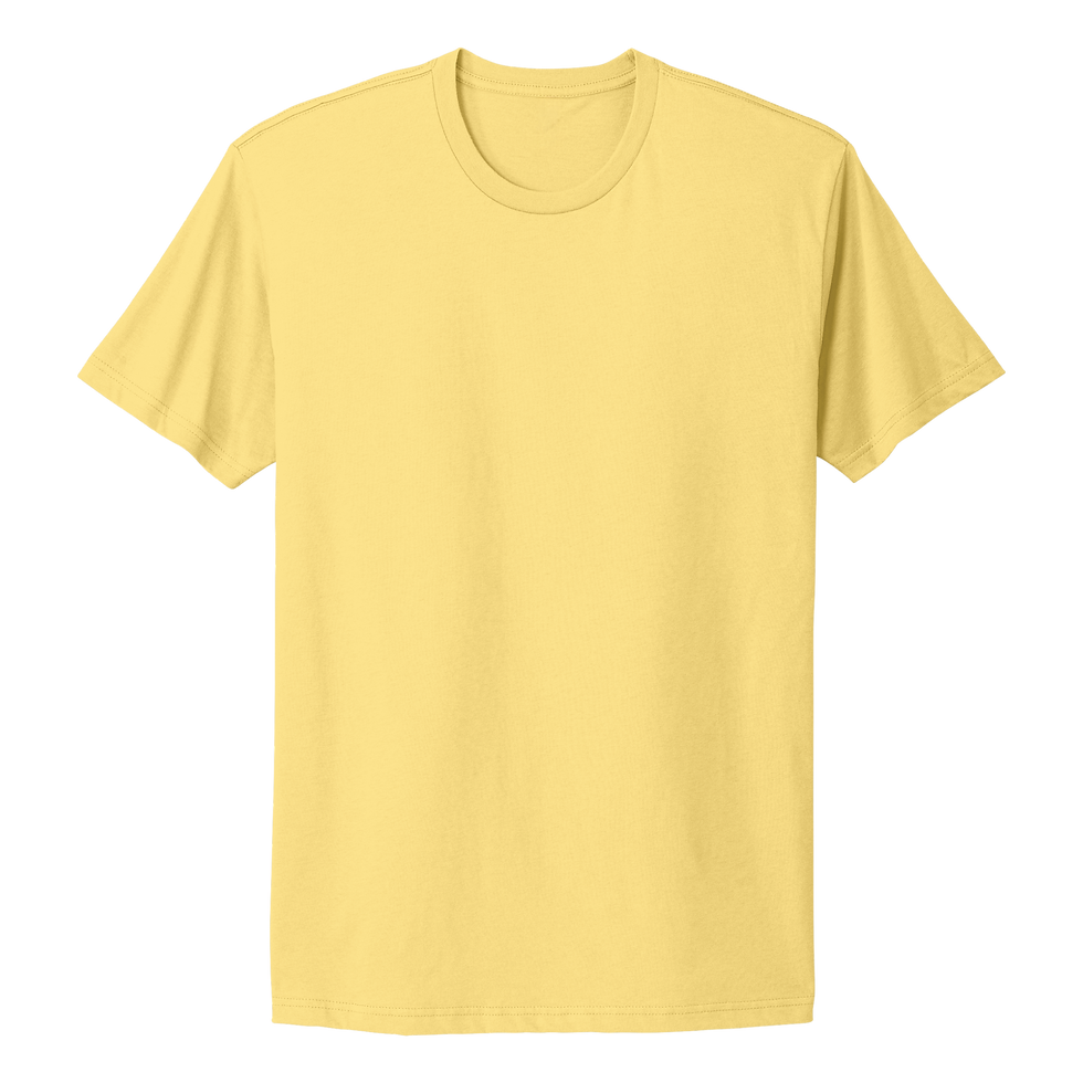 Banana cream Next Level Apparel 3600 crew neck t-shirt front view.