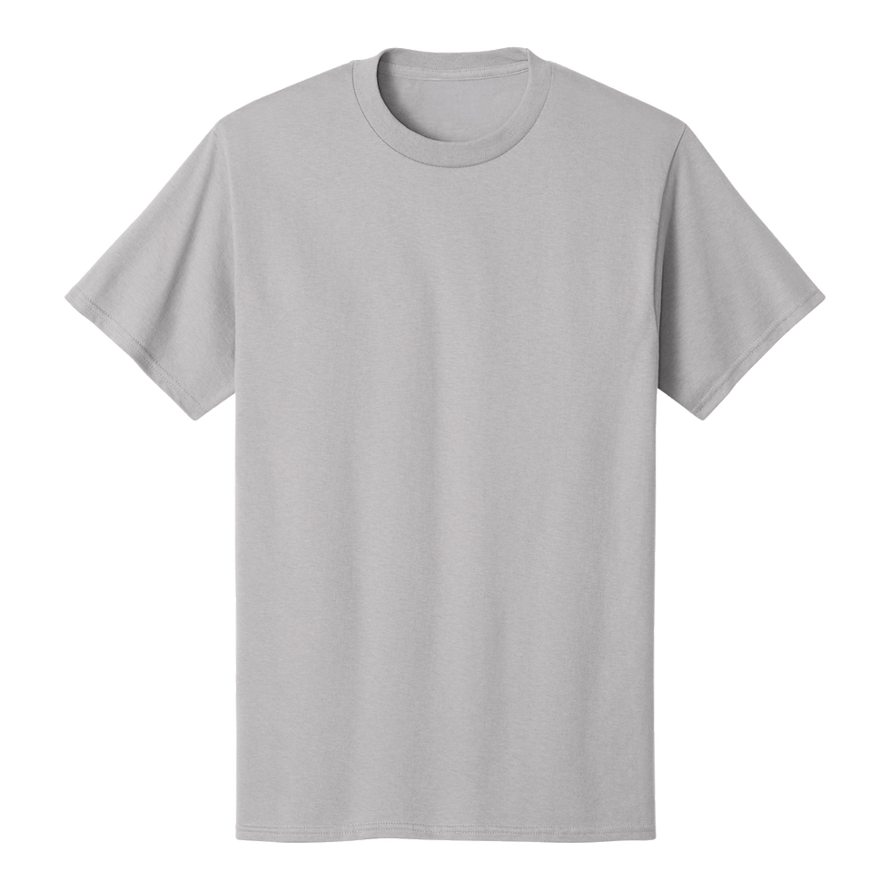 Thumbnail: Silver Port & Company short sleeve crewneck t-shirt, front view.