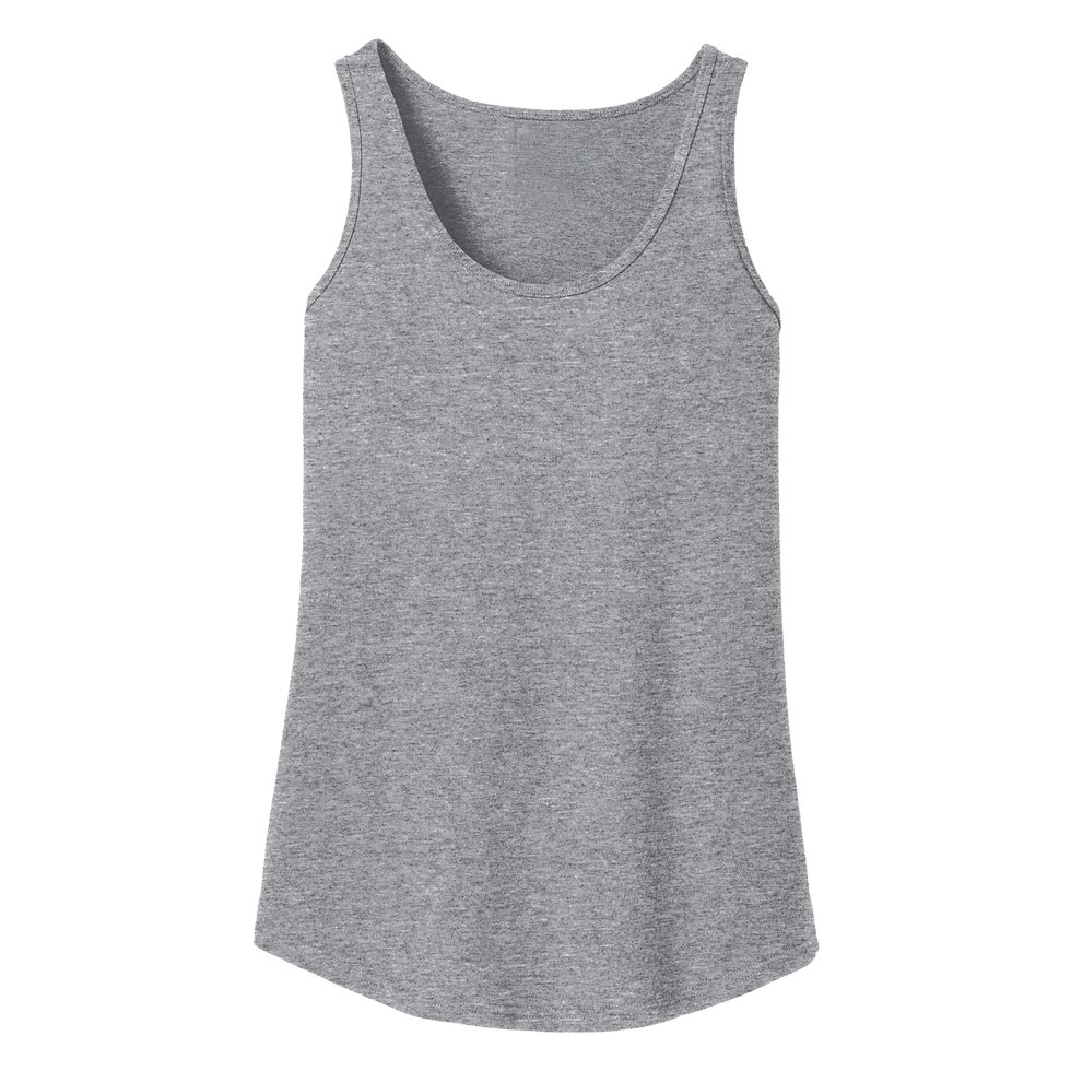 Port & Company tank top shown in athletic heather, front-view.