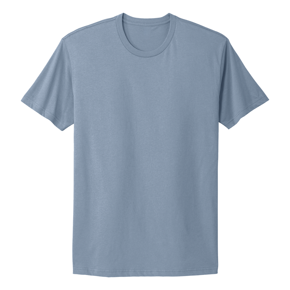 Thumbnail: Stonewash denim Next Level Apparel 3600 crew neck t-shirt front view.