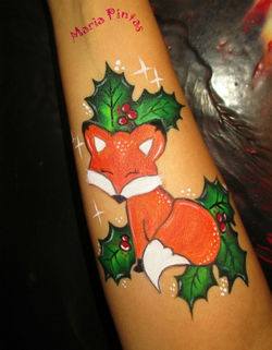 raposinha Natal pinturas faciais
