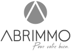 Logo en noir et blanc d'une agence immobilière à Paris.