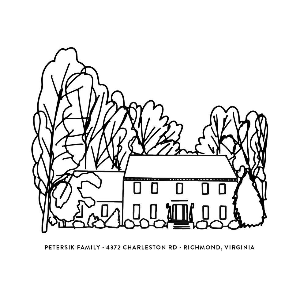 Thumbnail: SIMPLE House Portrait Line Drawing