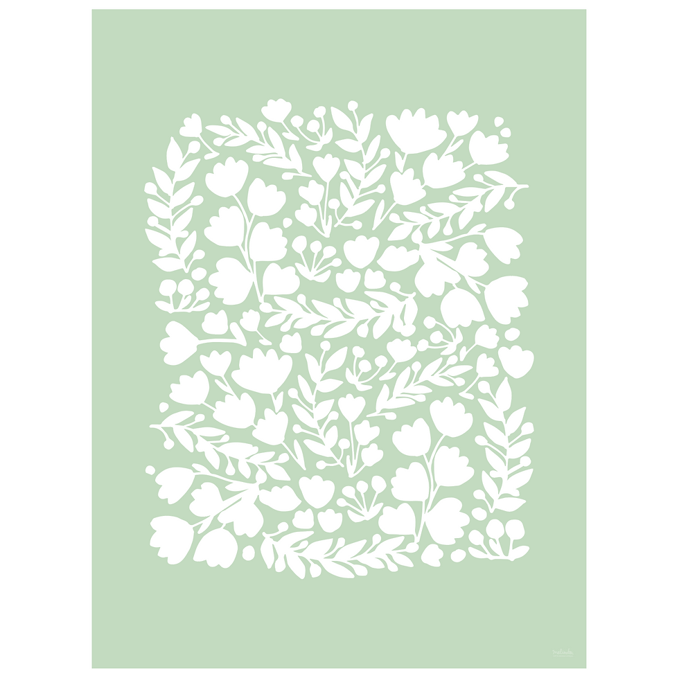 Thumbnail: floral cutout art print - SKU 1621