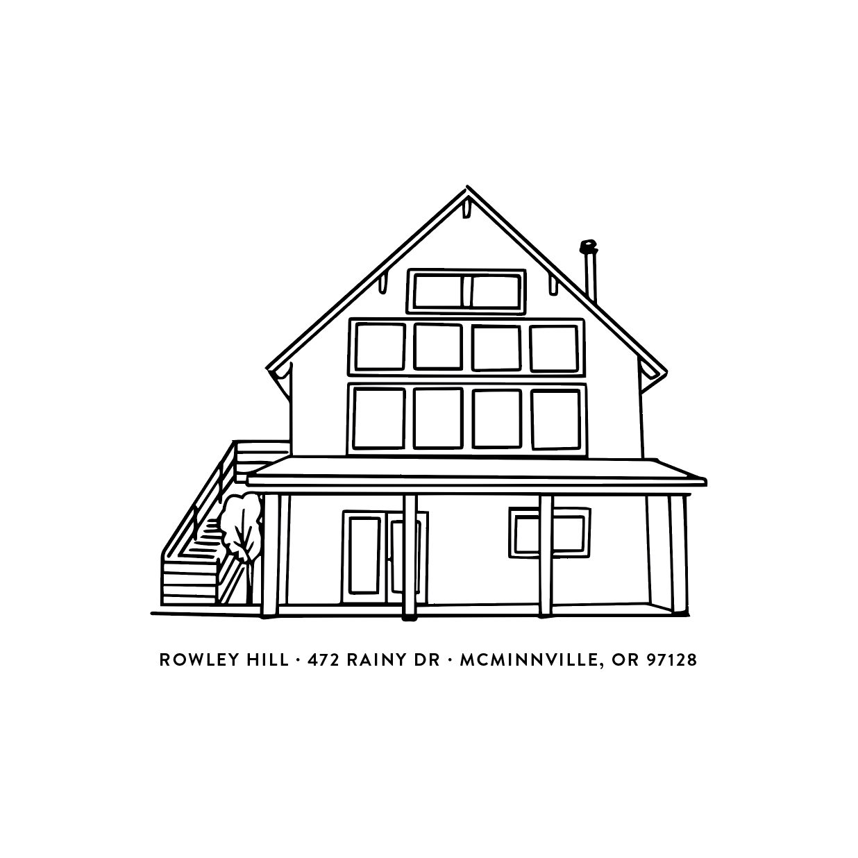 Simple House Portrait Line Drawing Melimba,Simple Dog Poses Drawing