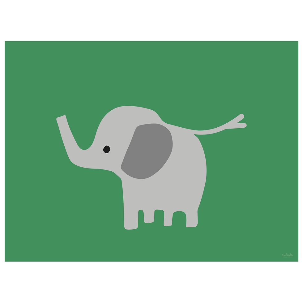 Thumbnail: baby elephant art print - SKU 1627