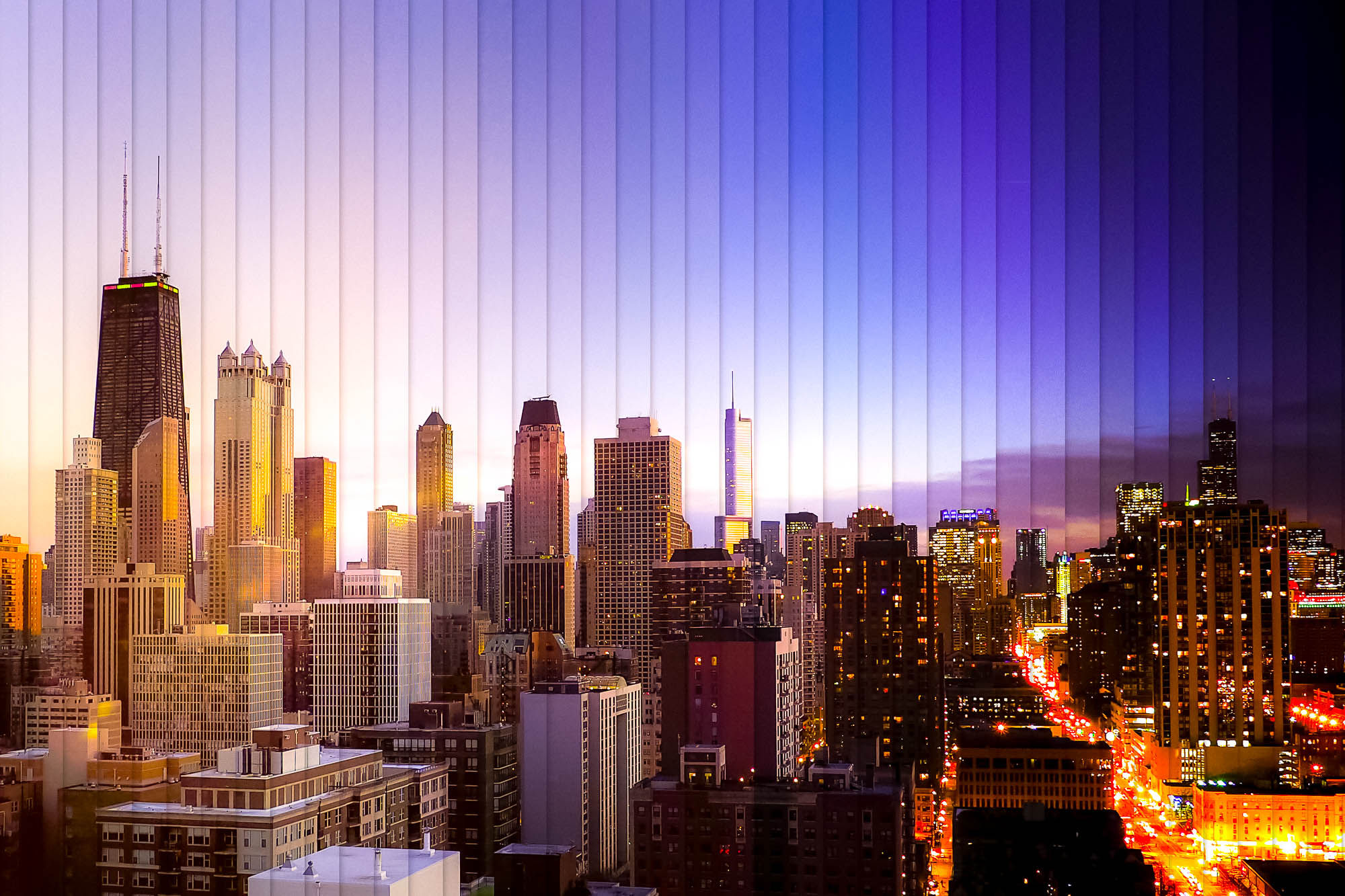 Chicago Time Slice 20x30 Mounted Acrylic