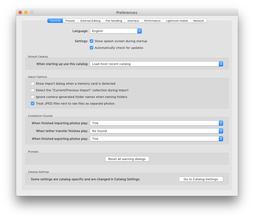 Lightroom Preferences The best settings and what they mean