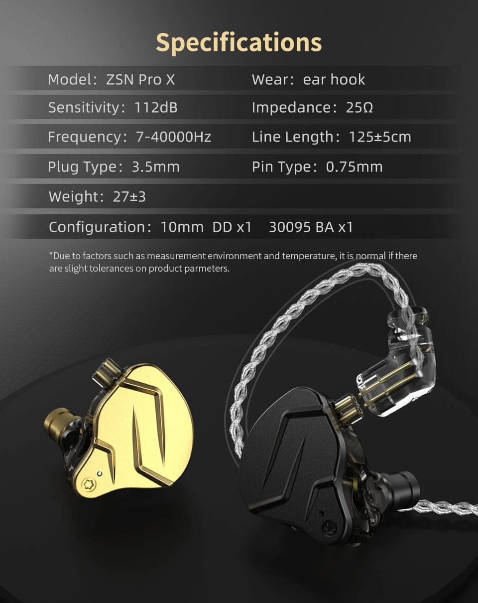 Miniatura: KZ ZSN PRO X (Con micro) + Pack Memory Foam x4