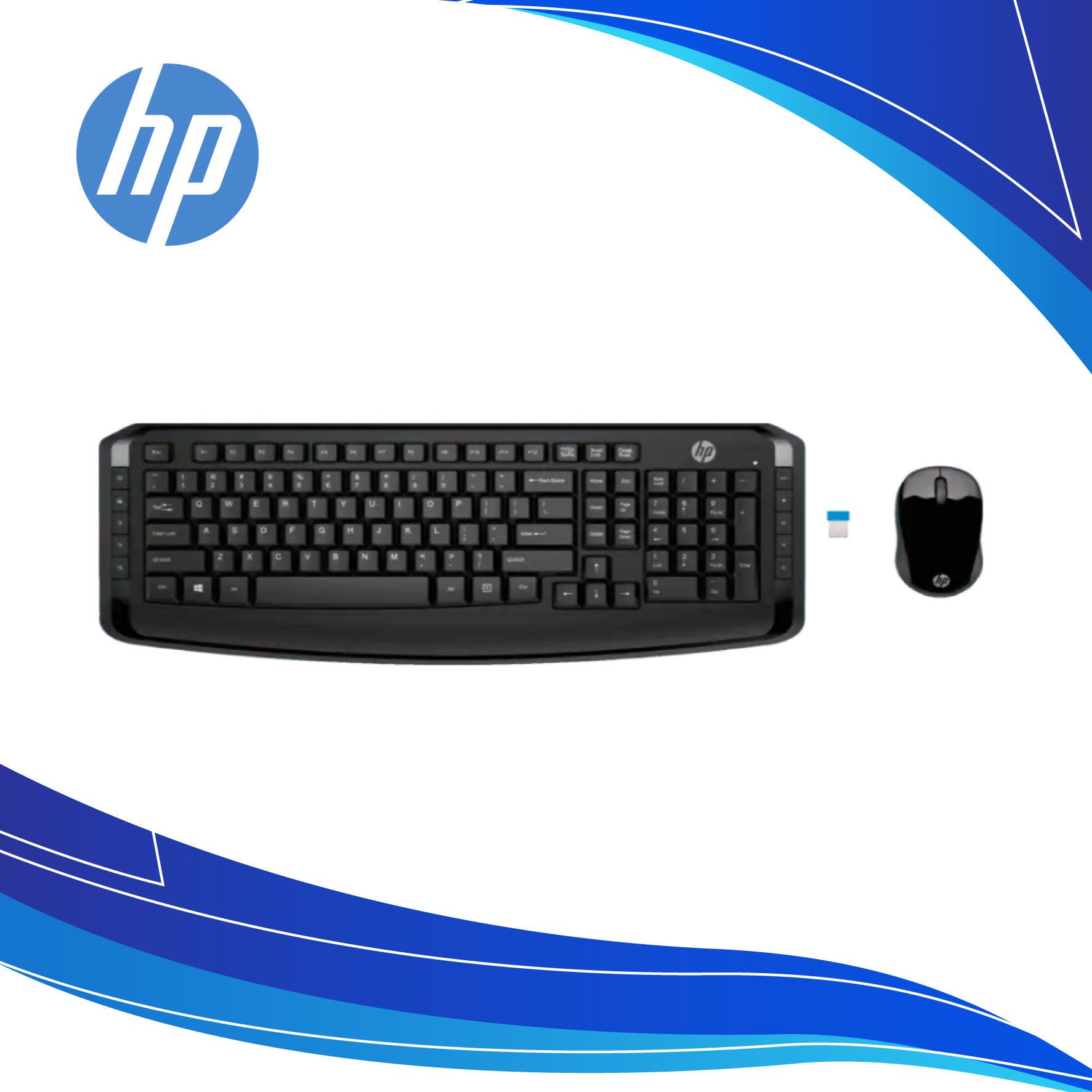 Kit HP Teclado y Mouse 300 Inalámbrico (3ML04AA)