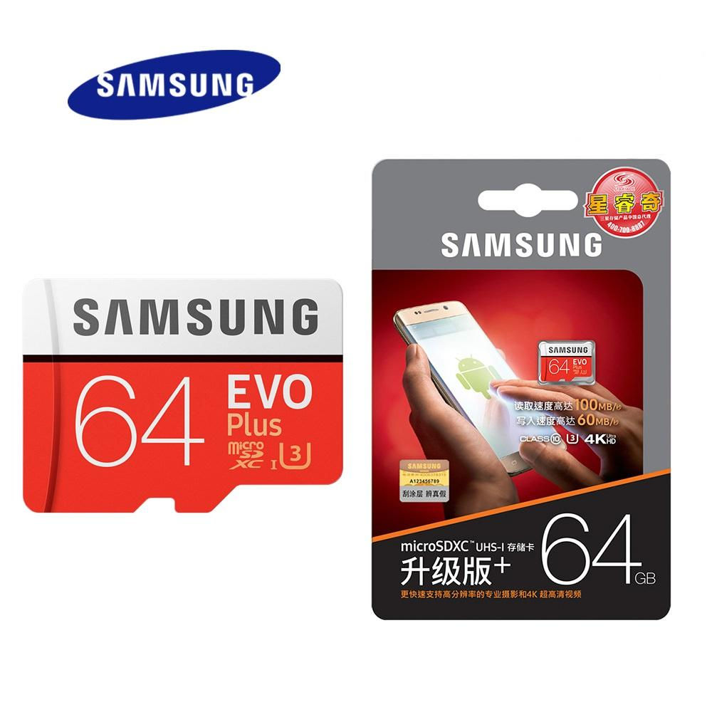 MicroSD 64GB Samsung Evo Plus U3 100 Mb/s