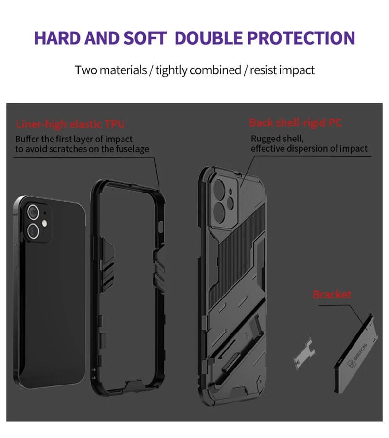 Miniatura: Case Protector Antigolpes Armor con soporte para superficies