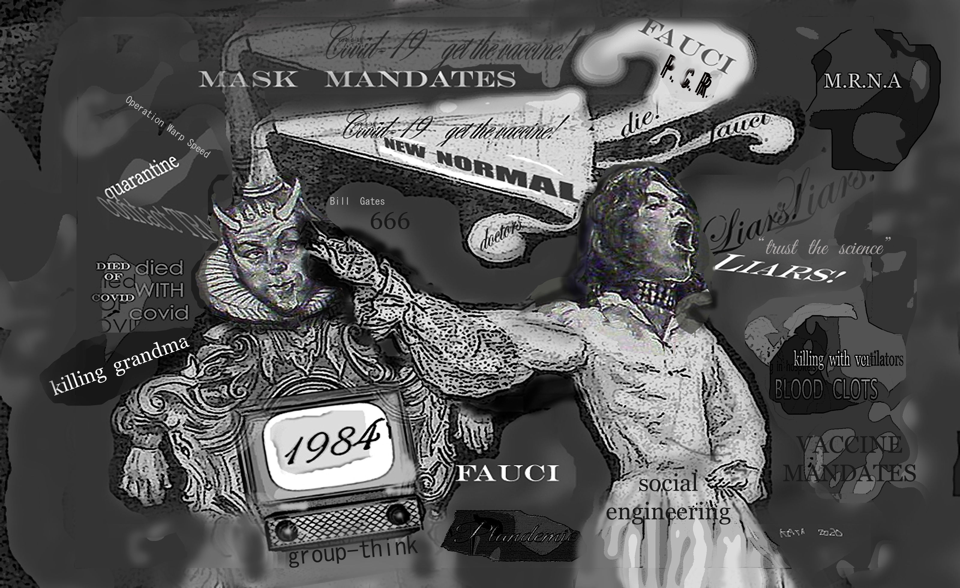 copy of Mick Jagger Calls Out the Devil; Fauci