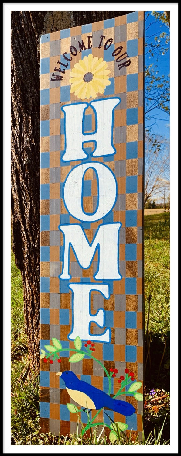 Thumbnail: 3ft Plaid Welcome To Our HOME