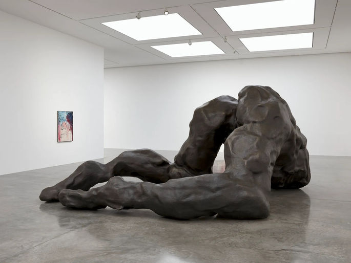 Large bronze in the White Cube exhibition