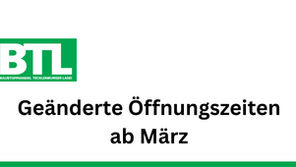 Längere Öffnungszeiten ab März 2026 