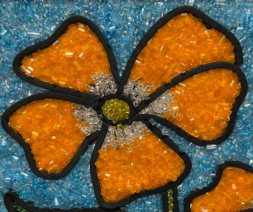 Bead Mosaic Kit 8x10 Flowers, various colors - Bead Art by Sabrina