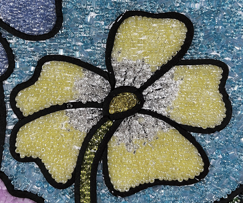 Thumbnail: Bead Mosaic Kit 8x10 Flowers, various colors