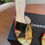 Thumbnail: CHANEL MULES Laminated Pink, Orange & Yellow Cruise 2024 collection top view close up (Right)