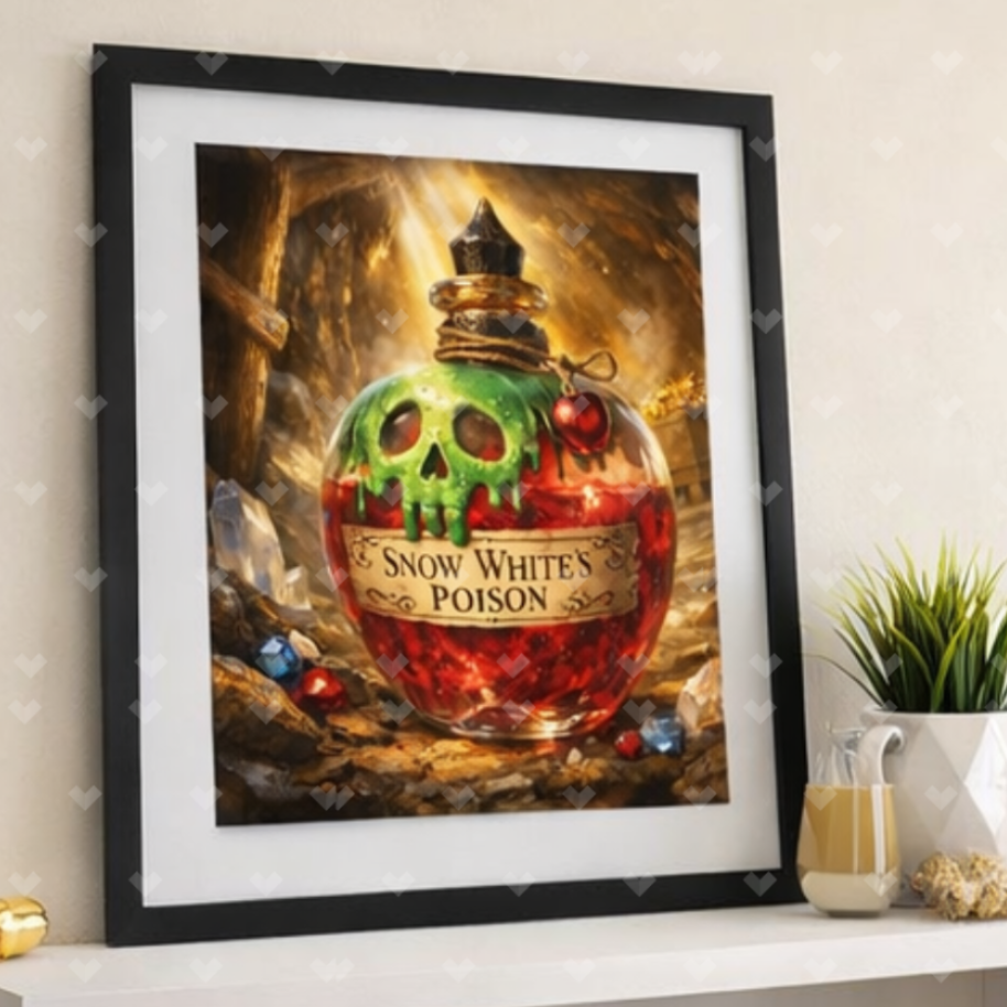 Snow White Poison Bottle Poster | Matte Horizontal Poster