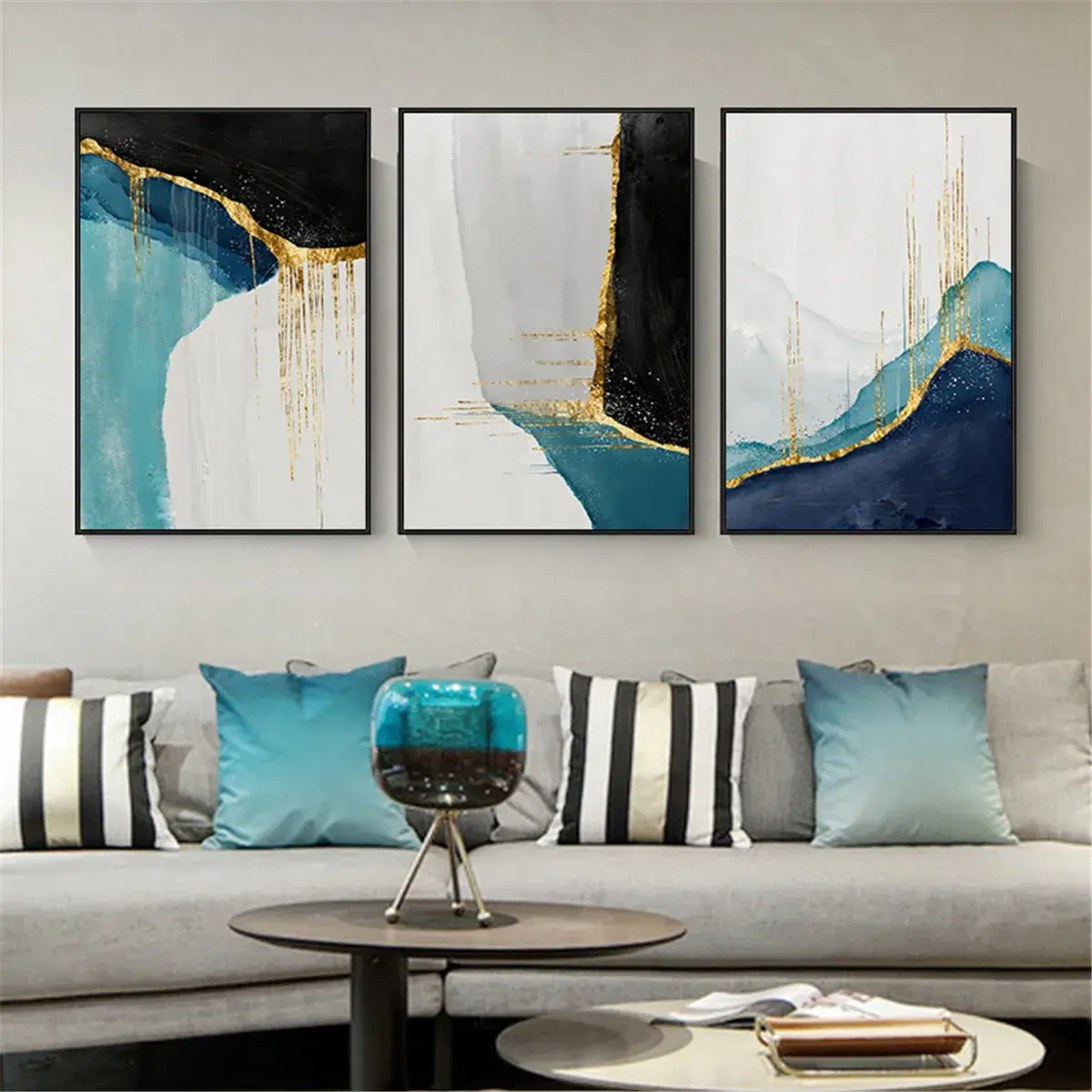 Luxury Green Abstract Painting Canvas Poster Art Print Picture Wall Modern Decor