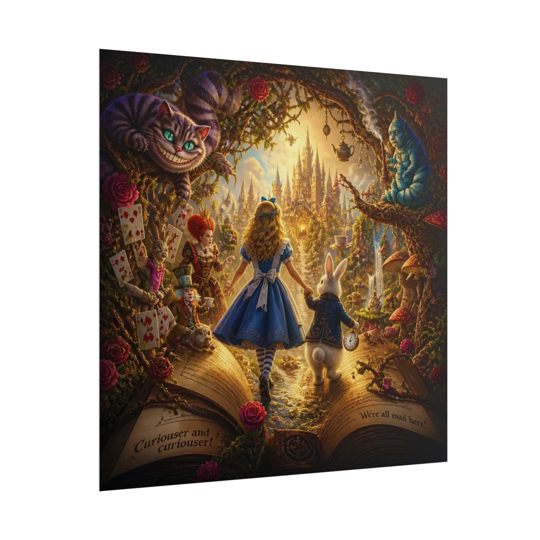Alice in Wonderland Fantasy Art Print Rolled Poster